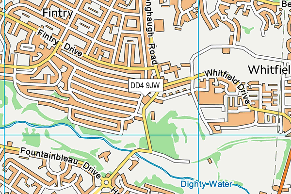DD4 9JW map - OS VectorMap District (Ordnance Survey)