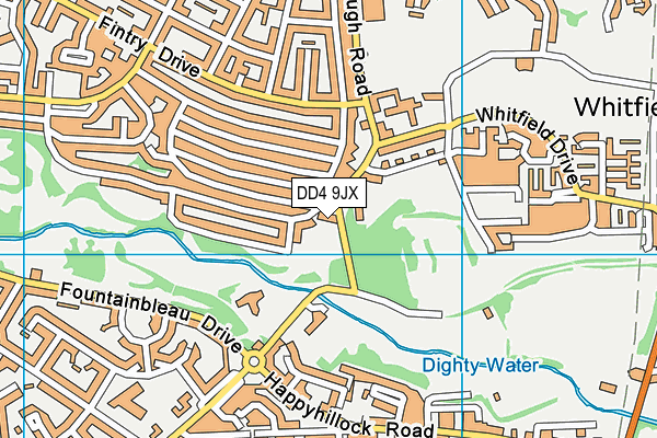 DD4 9JX map - OS VectorMap District (Ordnance Survey)