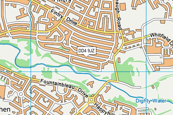 DD4 9JZ map - OS VectorMap District (Ordnance Survey)