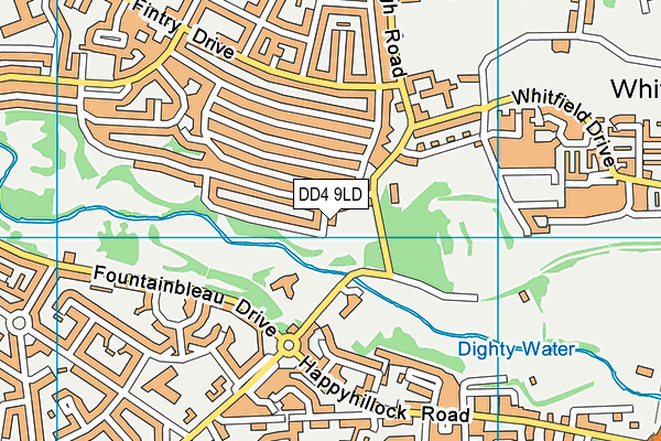 DD4 9LD map - OS VectorMap District (Ordnance Survey)