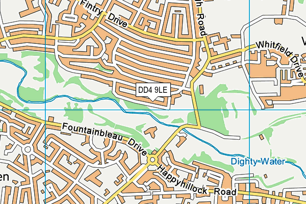 DD4 9LE map - OS VectorMap District (Ordnance Survey)