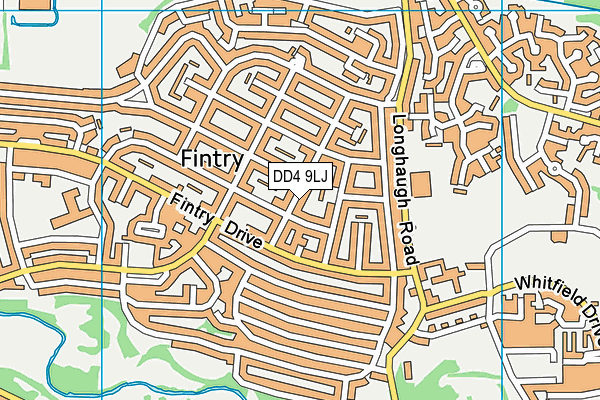 DD4 9LJ map - OS VectorMap District (Ordnance Survey)