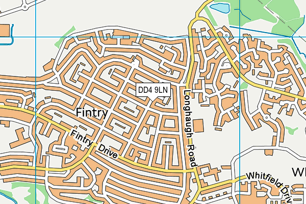 DD4 9LN map - OS VectorMap District (Ordnance Survey)
