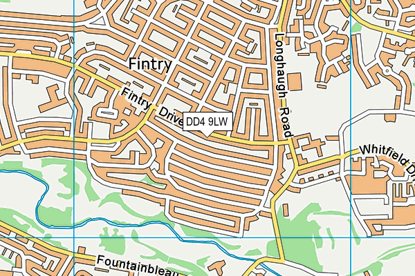 DD4 9LW map - OS VectorMap District (Ordnance Survey)