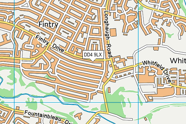 DD4 9LX map - OS VectorMap District (Ordnance Survey)