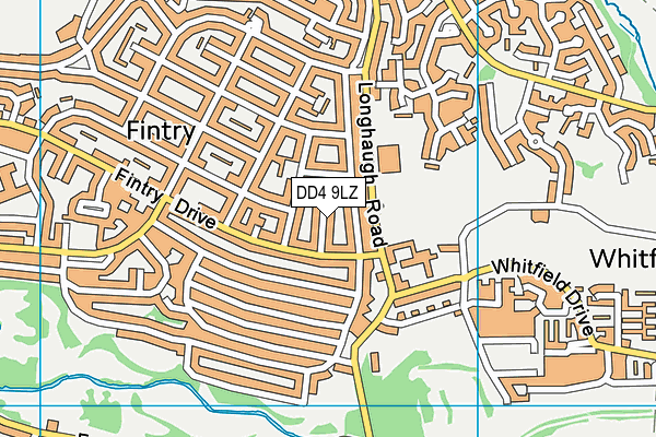 DD4 9LZ map - OS VectorMap District (Ordnance Survey)