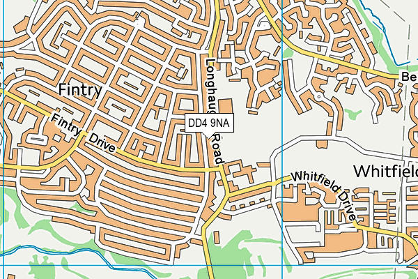 DD4 9NA map - OS VectorMap District (Ordnance Survey)