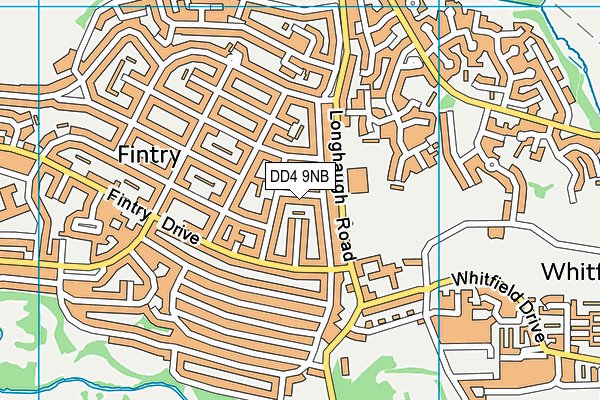 DD4 9NB map - OS VectorMap District (Ordnance Survey)