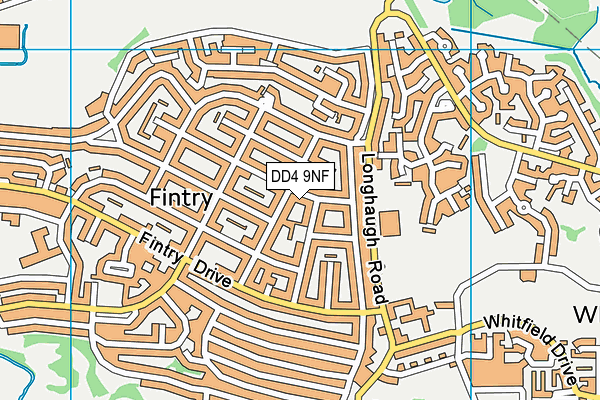 DD4 9NF map - OS VectorMap District (Ordnance Survey)