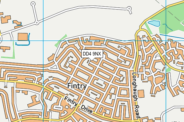 DD4 9NX map - OS VectorMap District (Ordnance Survey)