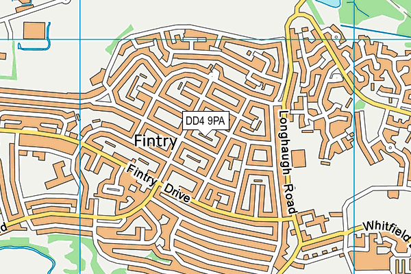 DD4 9PA map - OS VectorMap District (Ordnance Survey)