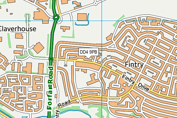 DD4 9PB map - OS VectorMap District (Ordnance Survey)