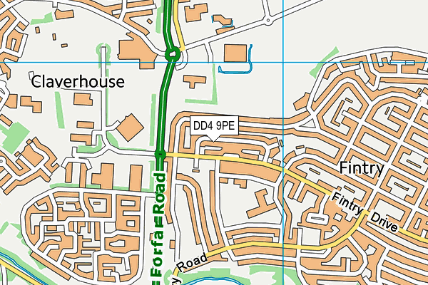 DD4 9PE map - OS VectorMap District (Ordnance Survey)