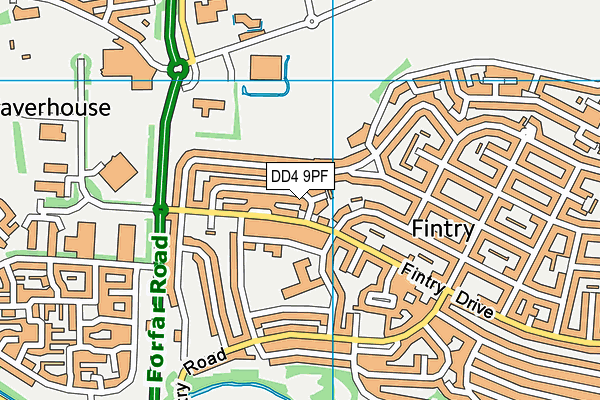 DD4 9PF map - OS VectorMap District (Ordnance Survey)