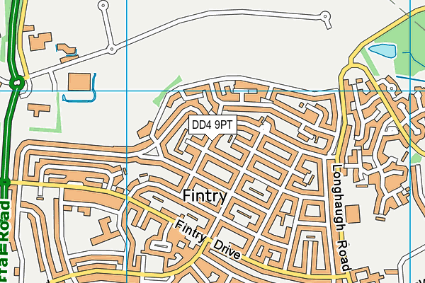 DD4 9PT map - OS VectorMap District (Ordnance Survey)