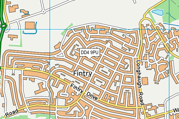 DD4 9PU map - OS VectorMap District (Ordnance Survey)