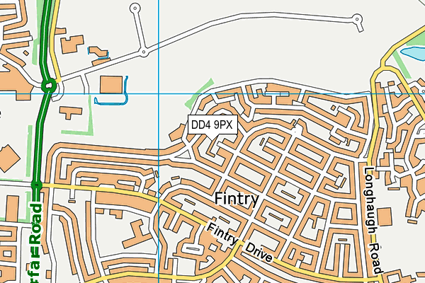 DD4 9PX map - OS VectorMap District (Ordnance Survey)