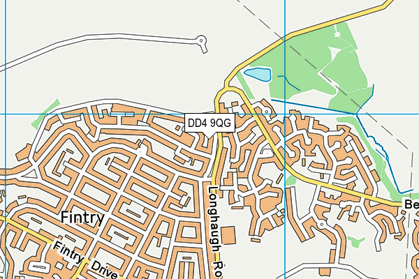 DD4 9QG map - OS VectorMap District (Ordnance Survey)