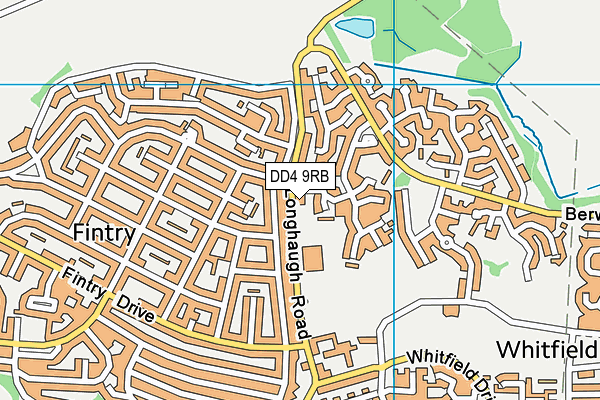 DD4 9RB map - OS VectorMap District (Ordnance Survey)