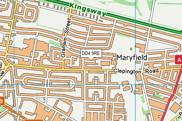 DD4 9RE map - OS VectorMap District (Ordnance Survey)