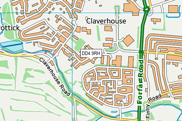 DD4 9RH map - OS VectorMap District (Ordnance Survey)