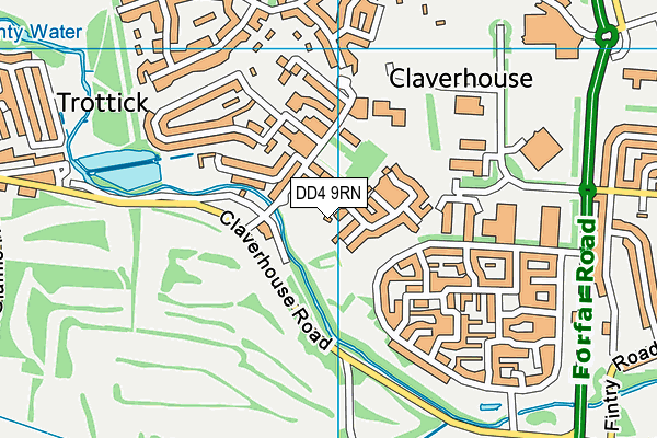 DD4 9RN map - OS VectorMap District (Ordnance Survey)
