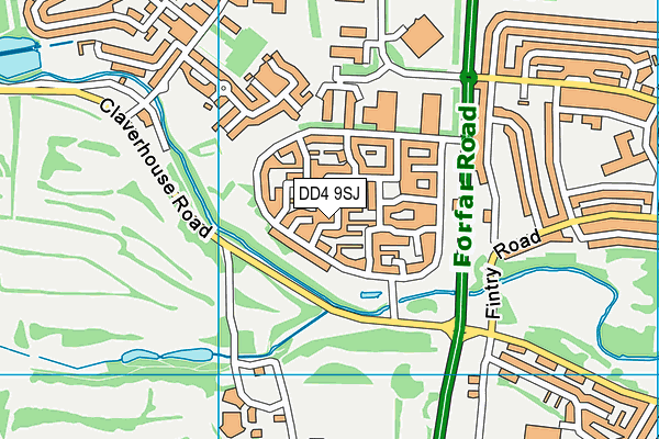 DD4 9SJ map - OS VectorMap District (Ordnance Survey)