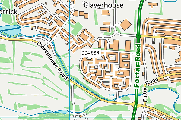 DD4 9SR map - OS VectorMap District (Ordnance Survey)