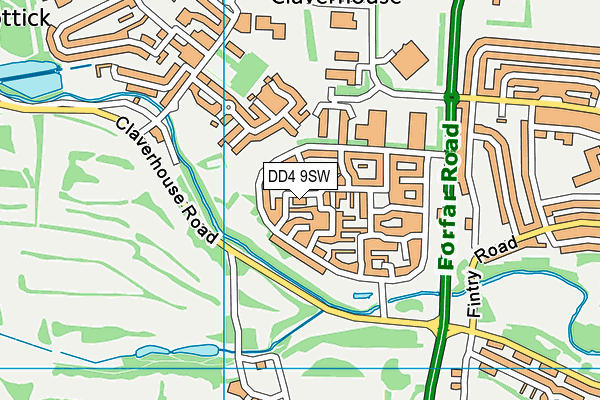 DD4 9SW map - OS VectorMap District (Ordnance Survey)