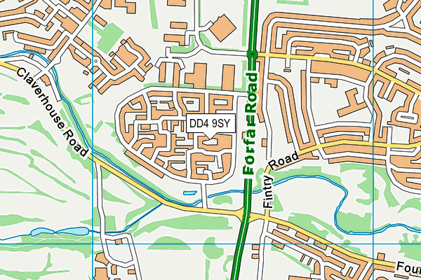 DD4 9SY map - OS VectorMap District (Ordnance Survey)