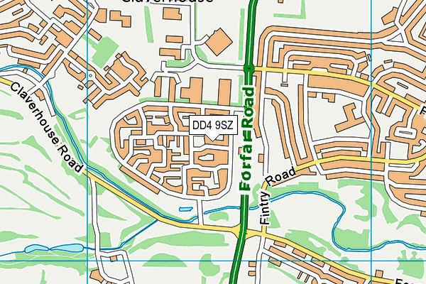 DD4 9SZ map - OS VectorMap District (Ordnance Survey)