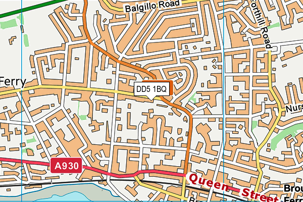 DD5 1BQ map - OS VectorMap District (Ordnance Survey)