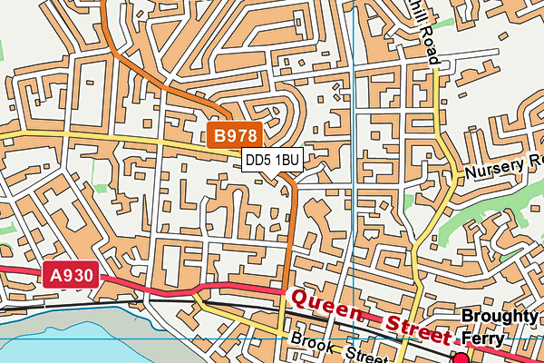 DD5 1BU map - OS VectorMap District (Ordnance Survey)