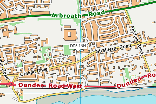 DD5 1NH map - OS VectorMap District (Ordnance Survey)