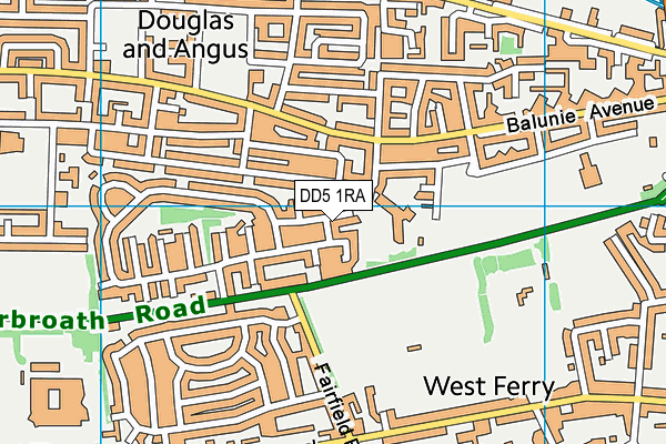 DD5 1RA map - OS VectorMap District (Ordnance Survey)