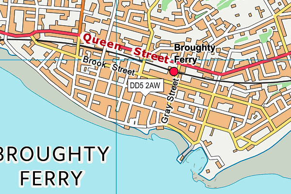 DD5 2AW map - OS VectorMap District (Ordnance Survey)