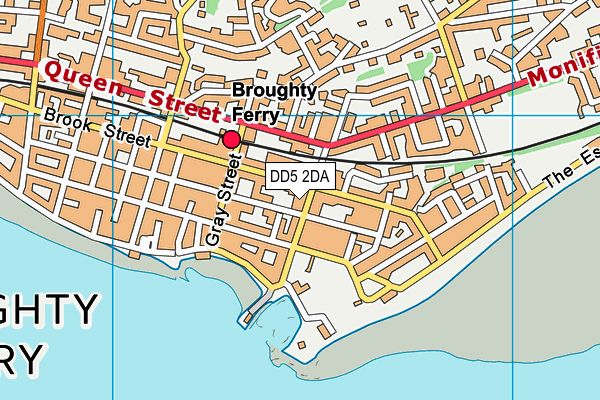 DD5 2DA map - OS VectorMap District (Ordnance Survey)