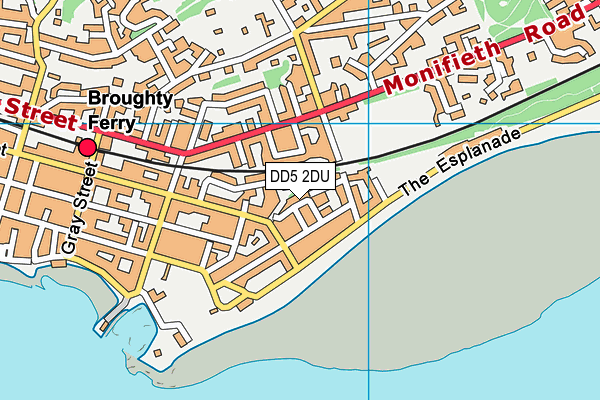 DD5 2DU map - OS VectorMap District (Ordnance Survey)