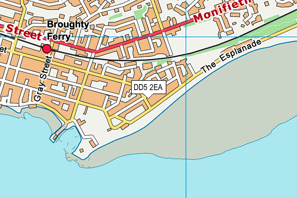 DD5 2EA map - OS VectorMap District (Ordnance Survey)