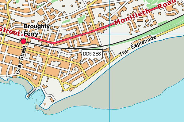 DD5 2ES map - OS VectorMap District (Ordnance Survey)