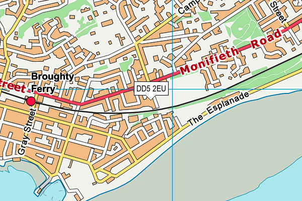 DD5 2EU map - OS VectorMap District (Ordnance Survey)