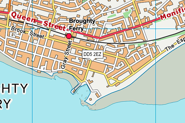 DD5 2EZ map - OS VectorMap District (Ordnance Survey)