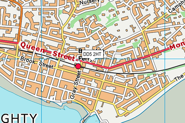 DD5 2HT map - OS VectorMap District (Ordnance Survey)