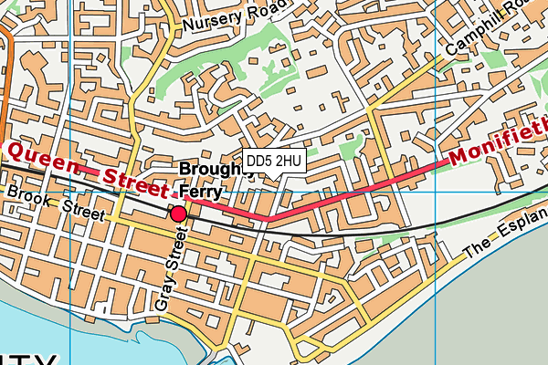 DD5 2HU map - OS VectorMap District (Ordnance Survey)