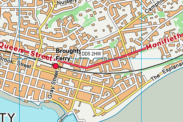 DD5 2HW map - OS VectorMap District (Ordnance Survey)