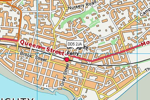 DD5 2JA map - OS VectorMap District (Ordnance Survey)