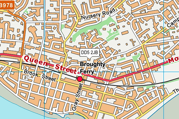 DD5 2JB map - OS VectorMap District (Ordnance Survey)