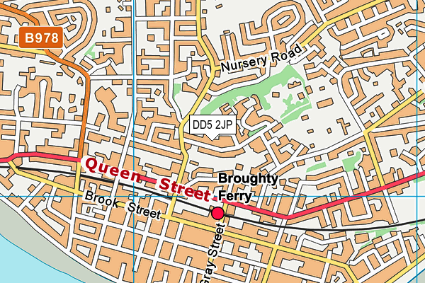 DD5 2JP map - OS VectorMap District (Ordnance Survey)