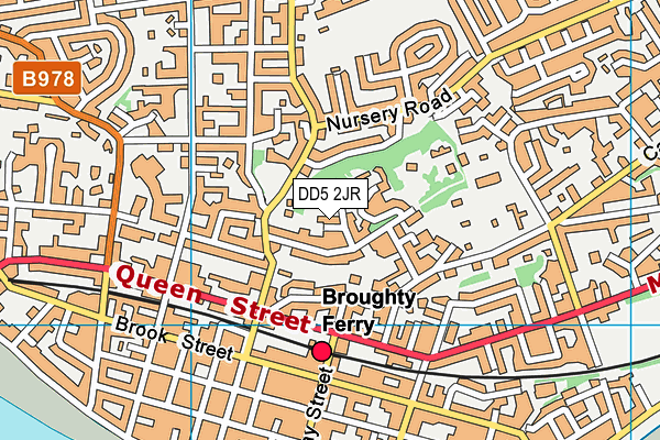 DD5 2JR map - OS VectorMap District (Ordnance Survey)