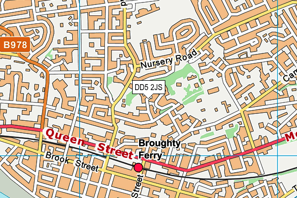 DD5 2JS map - OS VectorMap District (Ordnance Survey)